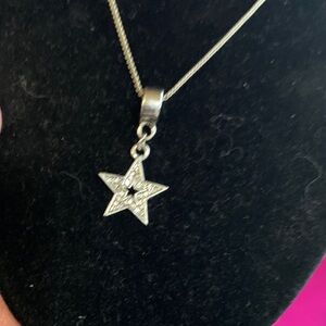 Silver Star Pendant Necklace